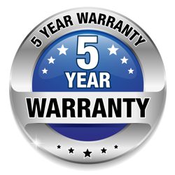 5 year warranty