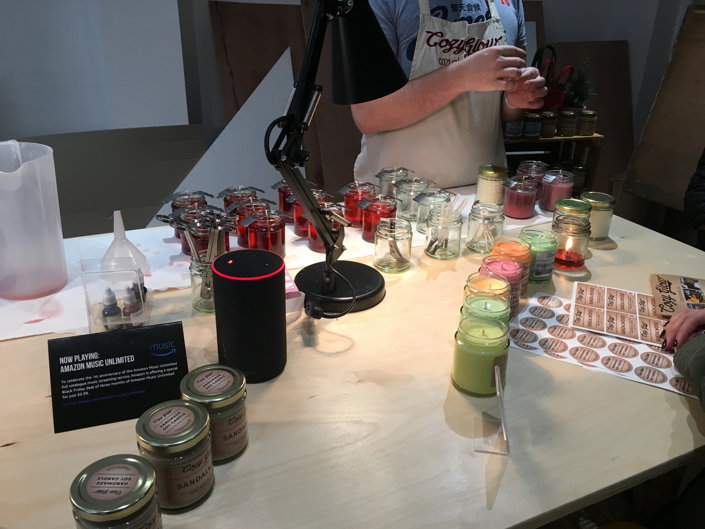 amazon pop up shop candle making