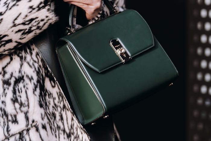 Green handbag