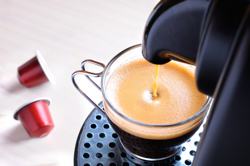 nespresso machine and coffee capsules