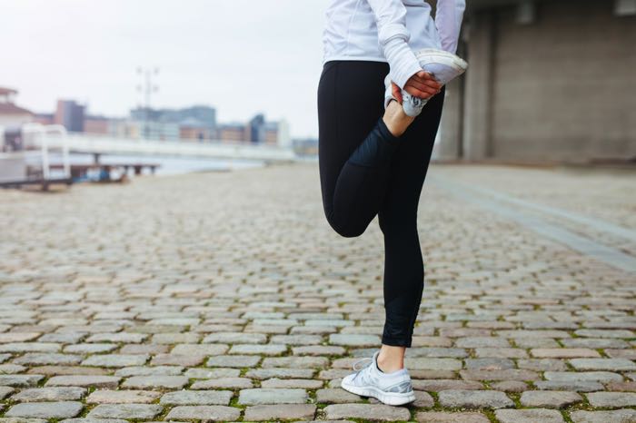 Woman stretching